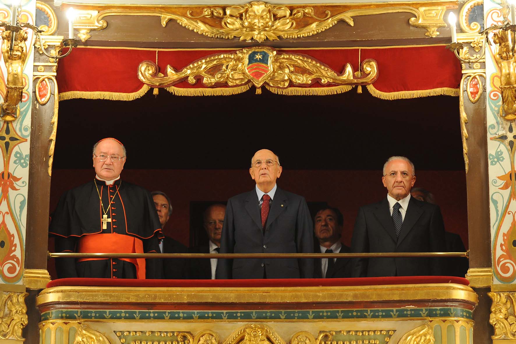 SALERNO saluta il Presidente della Repubblica GIORGIO NAPOLITANO. Teatro Municipale Giuseppe Verdi, martedi' 14 settembre 2010