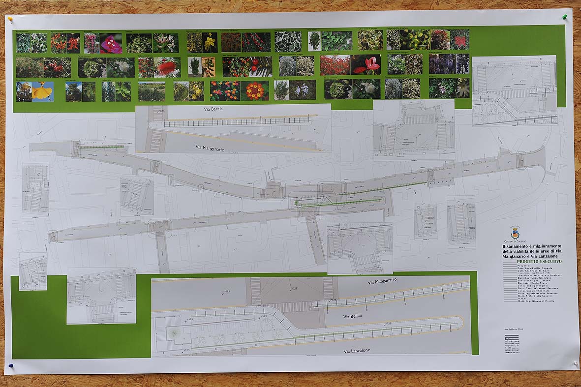 Il Sindaco Vincenzo De Luca da' il via ai lavori di via Lanzalone - Manganario. Salerno, 25 ottobre 2010