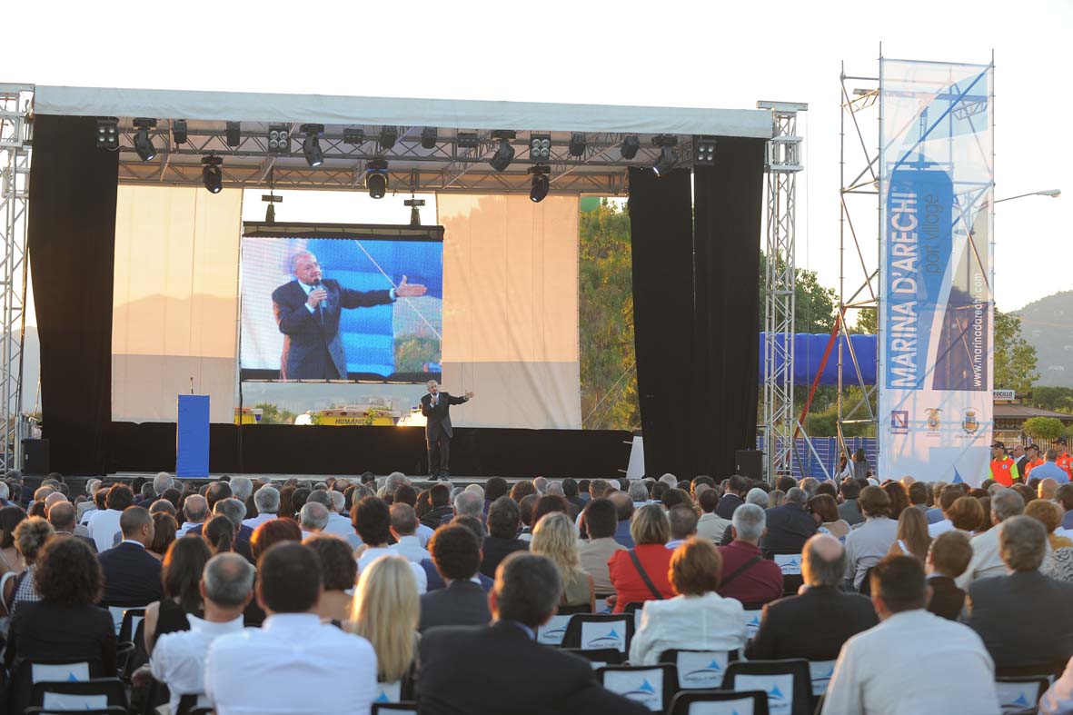 Marina d'Arechi Port Village. La cerimonia per l'apertura del cantiere. Salerno, 9 luglio 2010