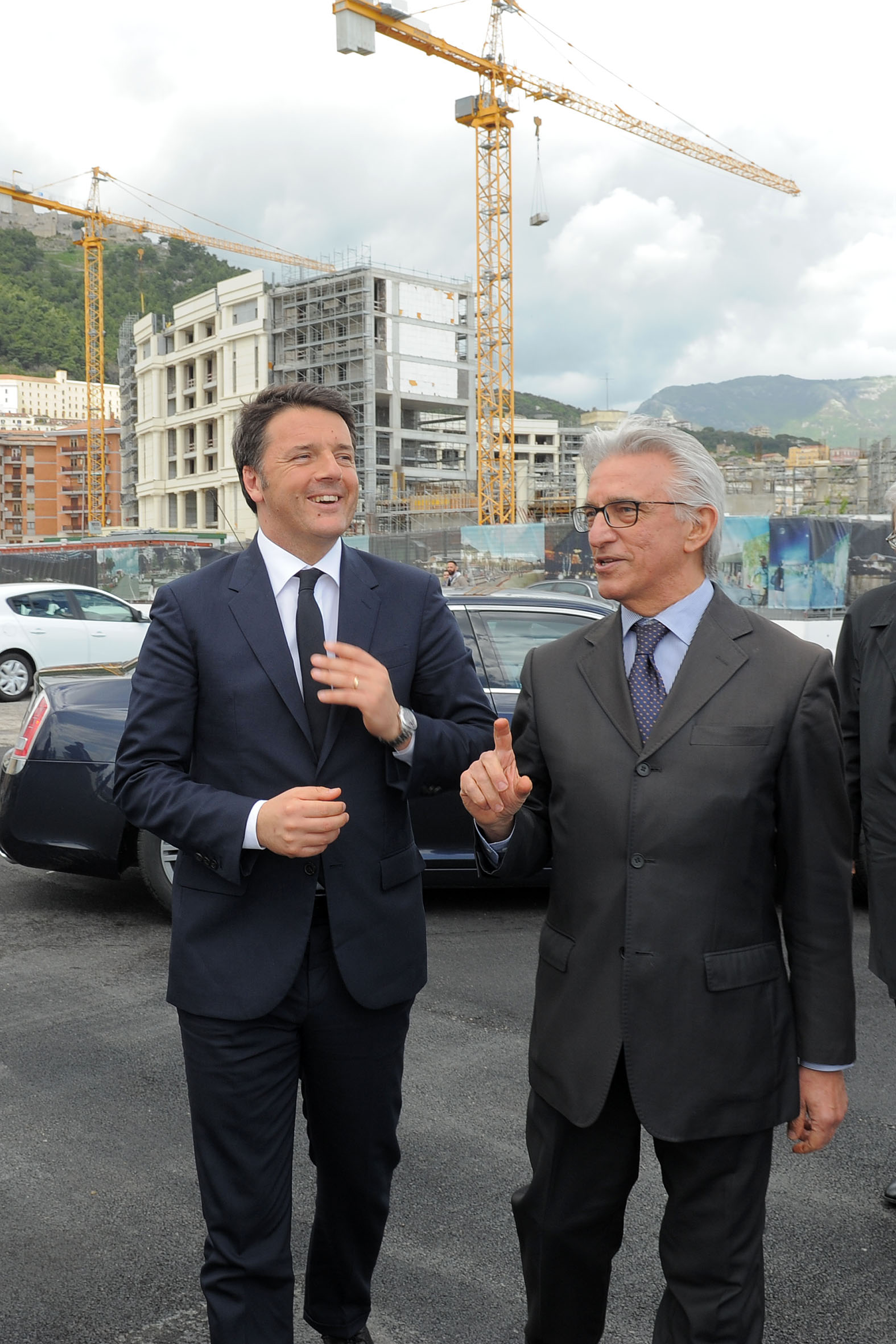 Il Premier Renzi visita la Stazione Marittima di Zaha Hadid