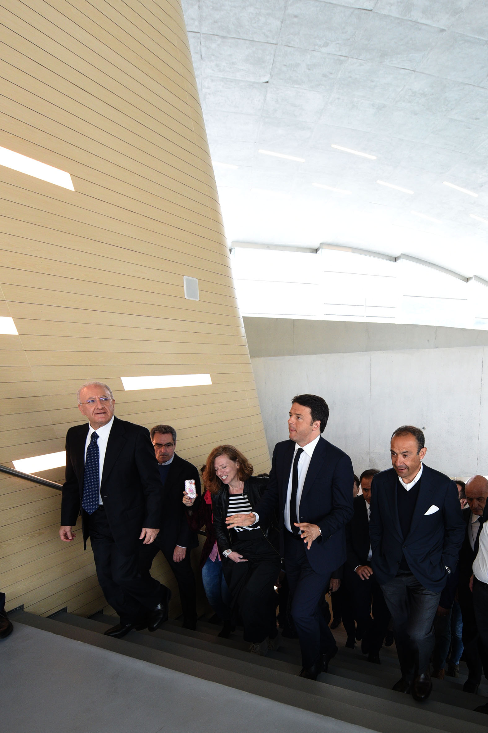 Il Premier Renzi visita la Stazione Marittima di Zaha Hadid