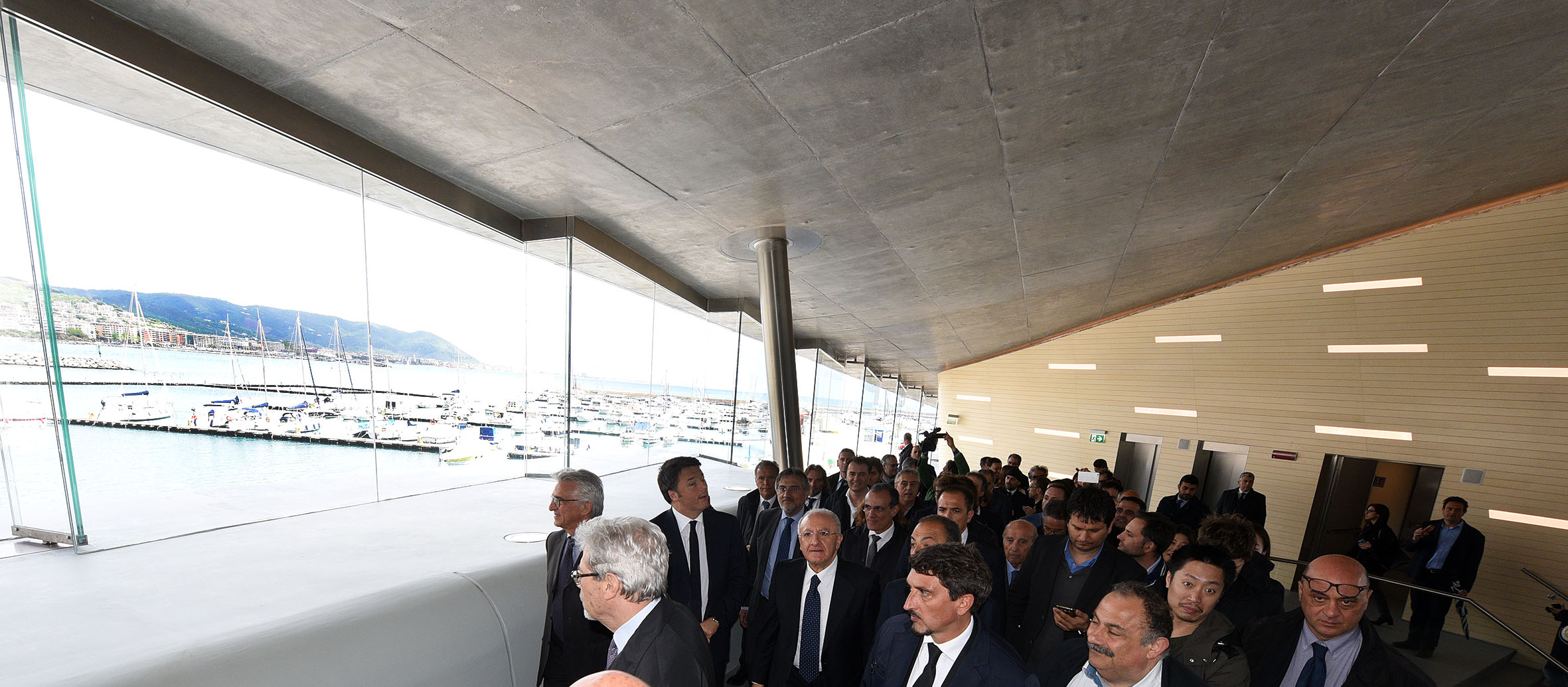 Il Premier Renzi visita la Stazione Marittima di Zaha Hadid