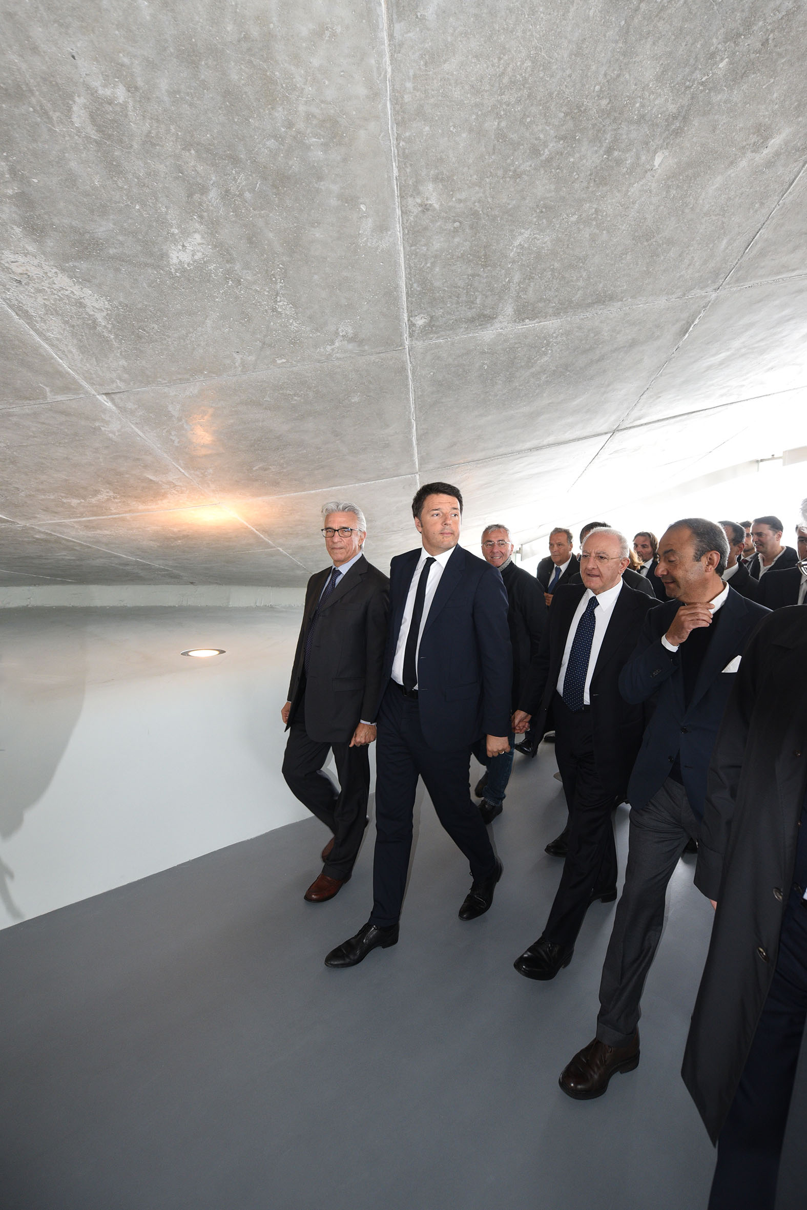 Il Premier Renzi visita la Stazione Marittima di Zaha Hadid