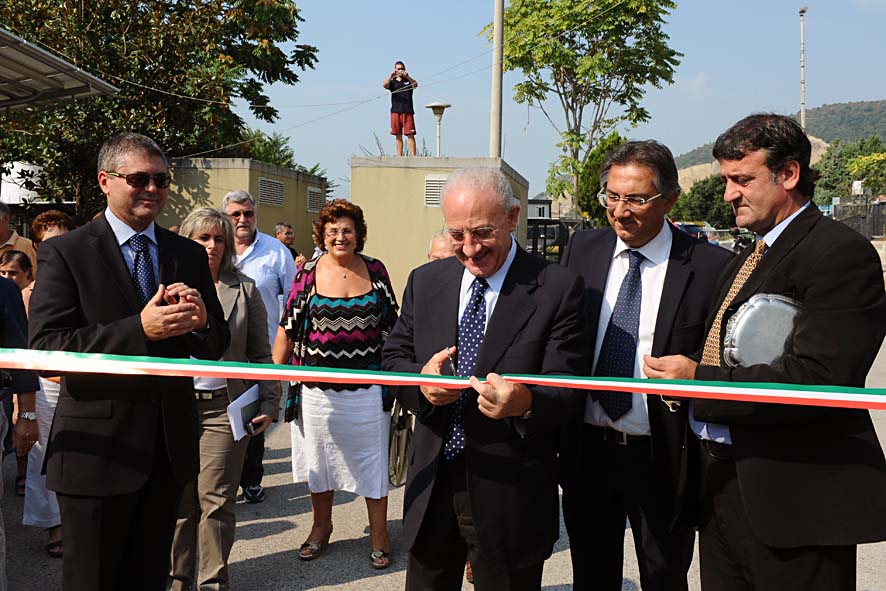 Con il Sindaco De Luca inaugurazione dell'impianto fotovoltaico Anffas. Salerno, 15 settembre 2011