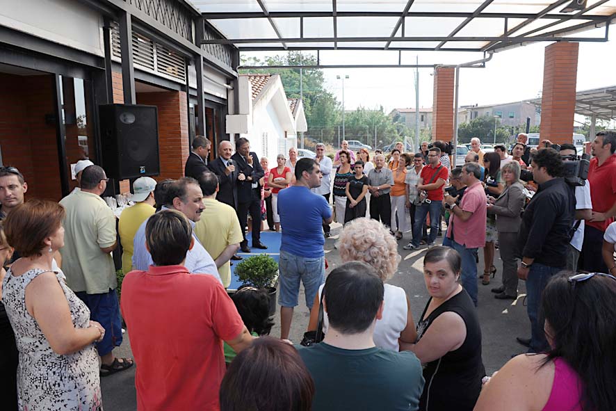 Con il Sindaco De Luca inaugurazione dell'impianto fotovoltaico Anffas. Salerno, 15 settembre 2011