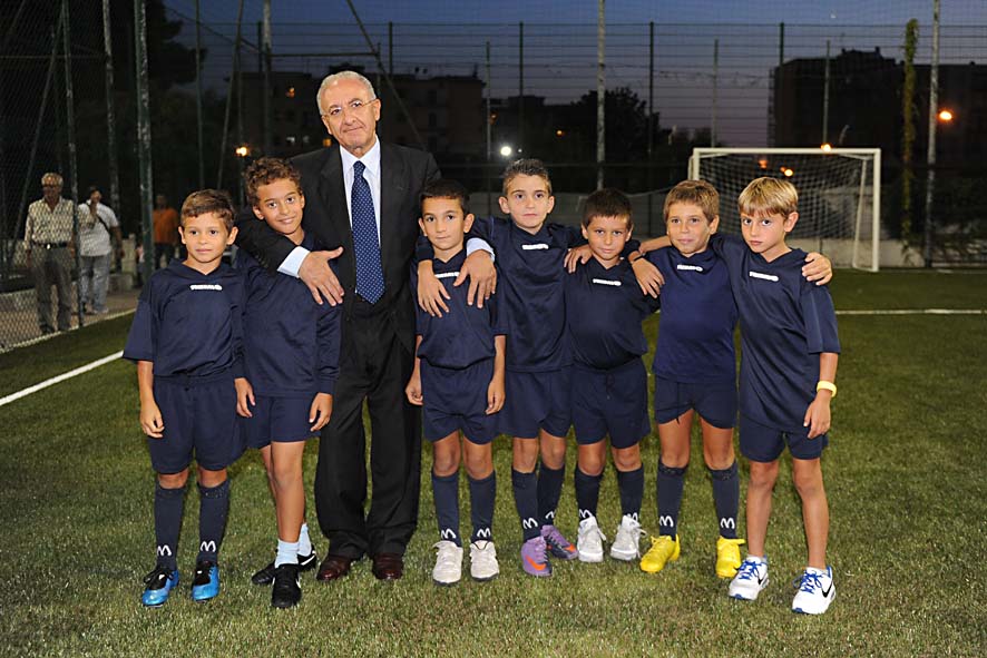 Riapertura dei campi sportivi del Centro Sociale con il Sindaco De Luca. Salerno, 6 settembre 2010