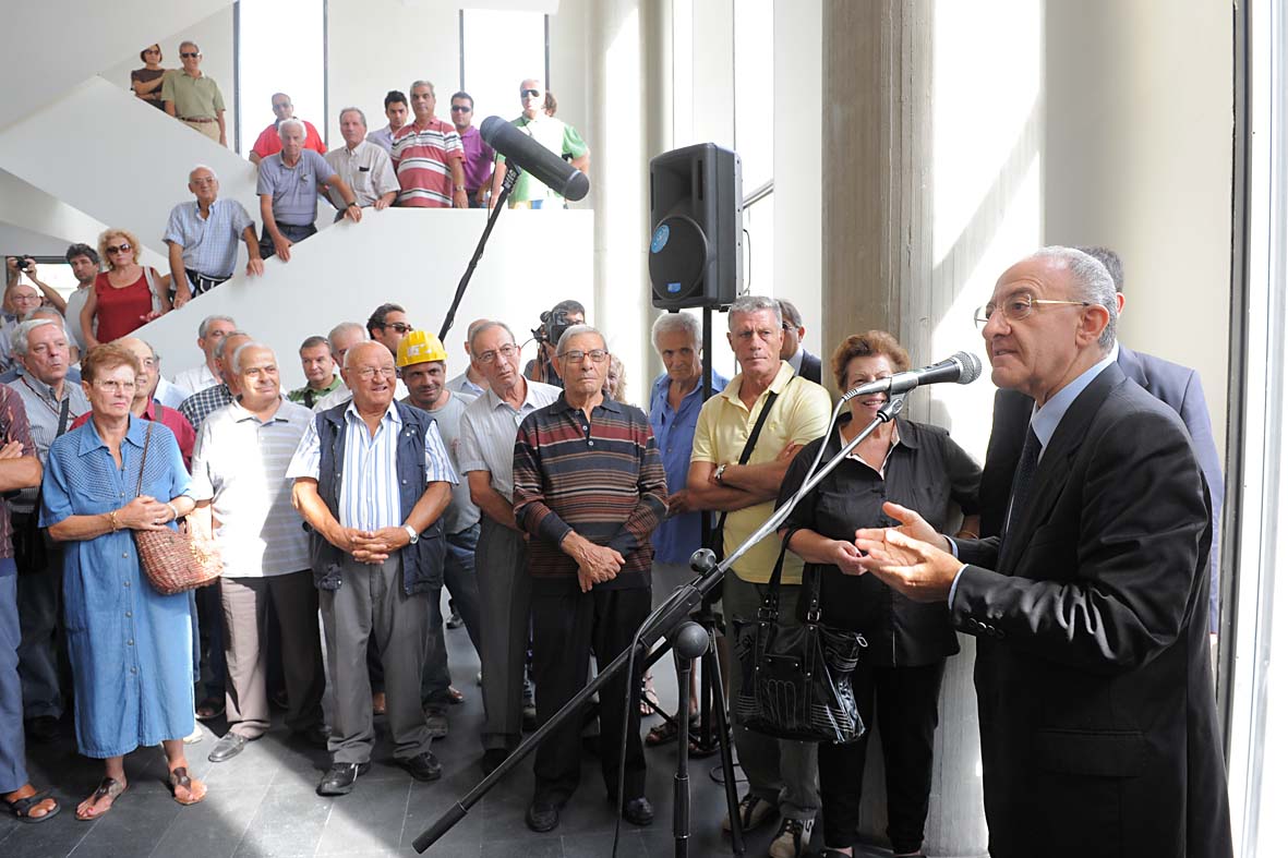 Visita al cantiere della Cittadella Giudiziaria e inaugurazione del parcheggio. Salerno, 18 settembre 2010