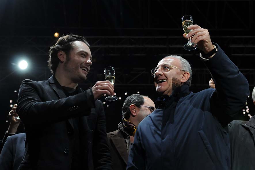 Capodanno in piazza a Salerno. Piazza della Liberta', 31 dicembre 2009