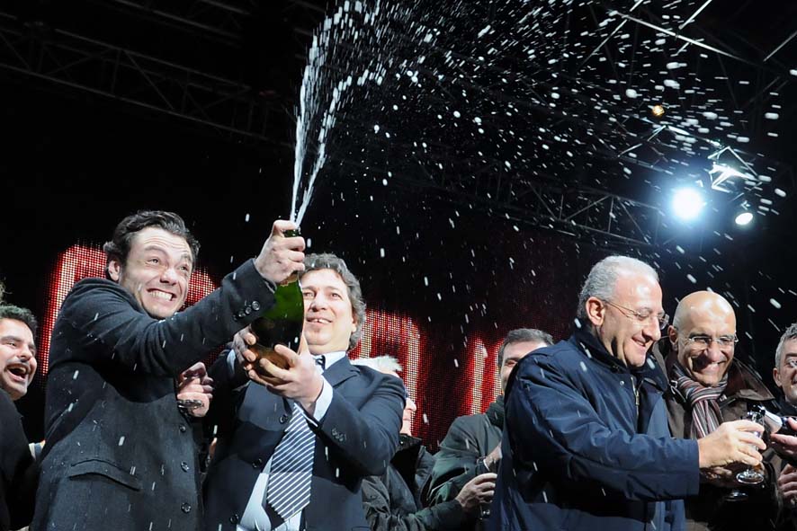 Capodanno in piazza a Salerno. Piazza della Liberta', 31 dicembre 2009