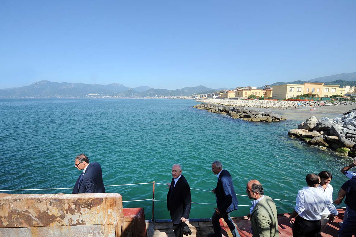 Visita al cantiere dei lavori di difesa e riqualificazione del litorale orientale