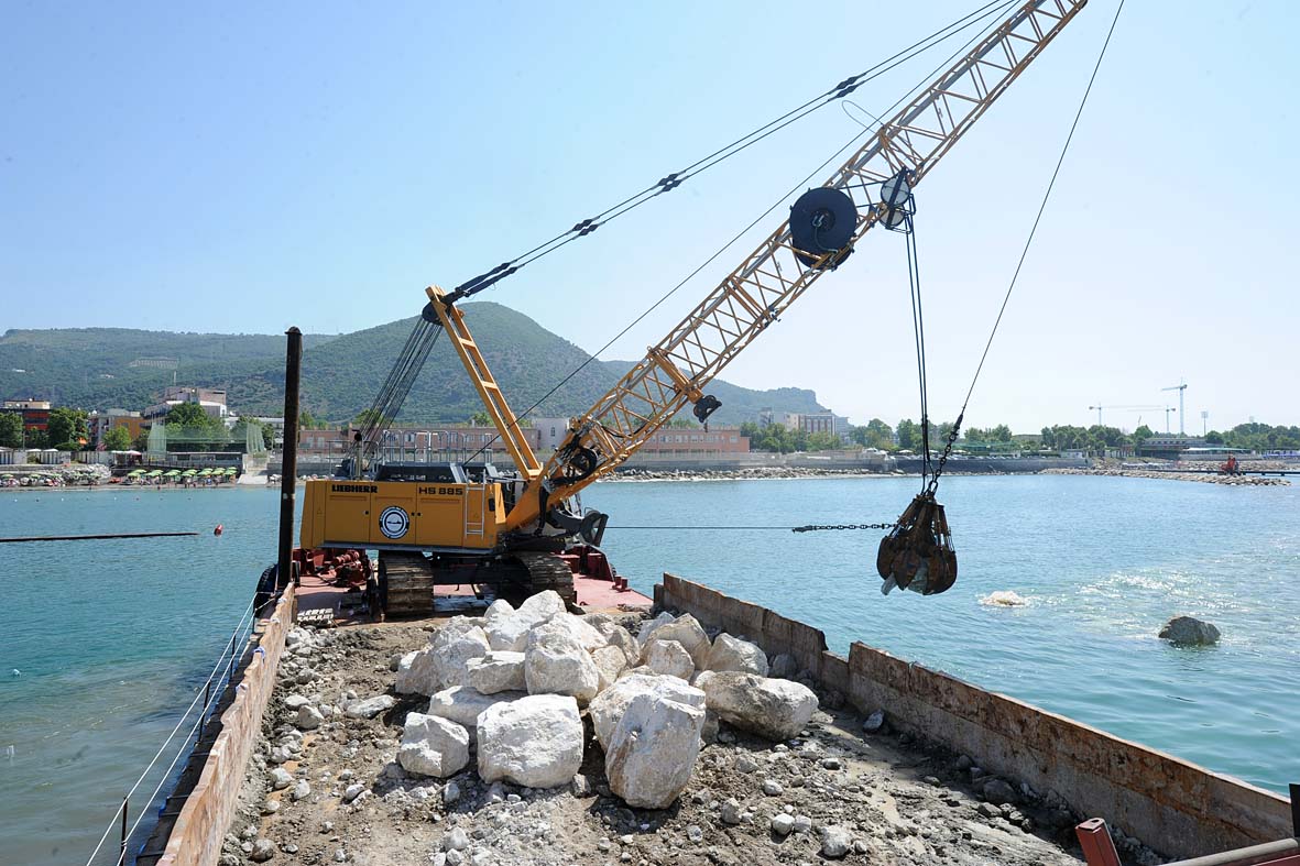 Visita al cantiere dei lavori di difesa e riqualificazione del litorale orientale