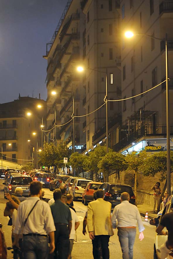 Con il Sindaco De Luca inaugurazione nuovo impianto di pubblica illuminazione in via S.Giovanni Bosco e limitrofe, Salerno, 14 settembre 2011