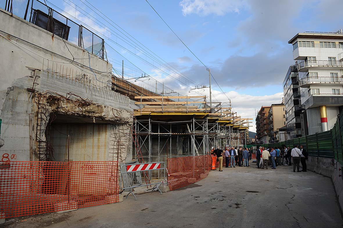 Il Sindaco De Luca in visita al cantiere Sottopasso Lungoirno