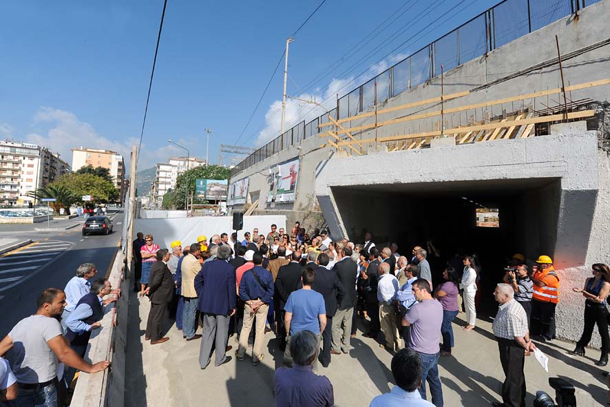 Lungoirno: apertura sottopasso via Vinciprova - via Torrione. Salerno, 16 settembre 2010