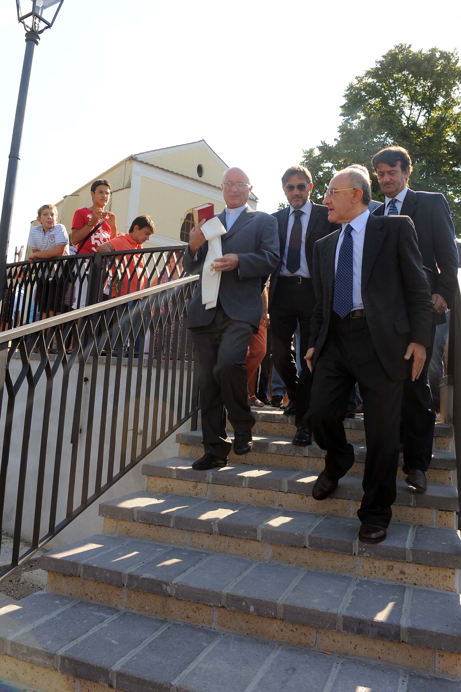 Il Sindaco Vincenzo De Luca inaugura il parcheggio di Pastorano. Salerno, 6 settembre 2010