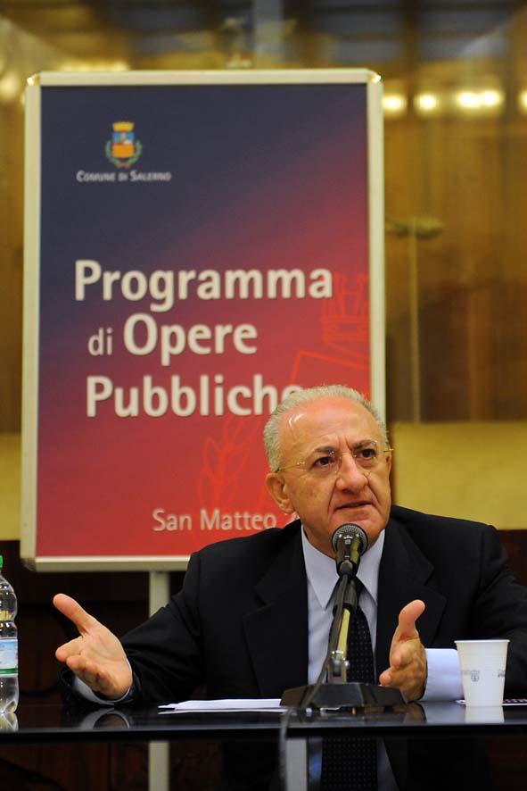 Programma di opere, lavori pubblici ed eventi per San Matteo 2011. Palazzo di citta', 30 Agosto 2011.