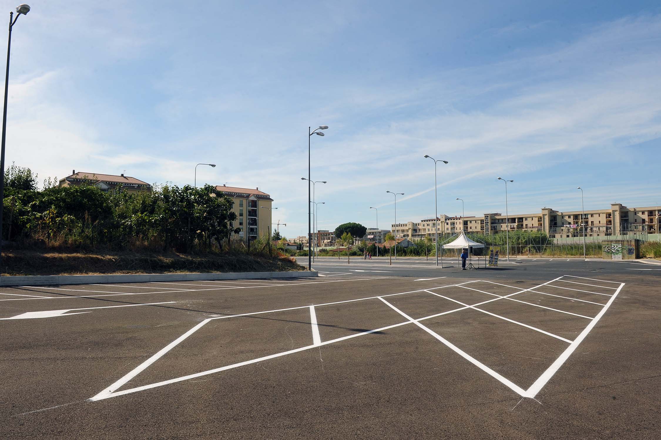 Il Sindaco De Luca inaugura un nuovo parcheggio a Sant'Eustachio. Salerno, 2 settembre 2010