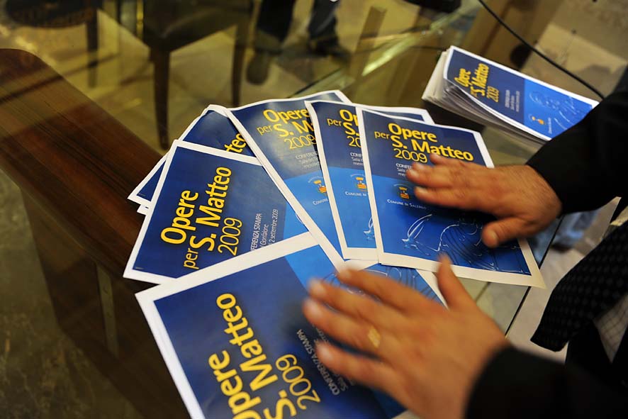 San Matteo 2009: il Sindaco De Luca presenta il programma di opere e lavori pubblici. Palazzo di Citta', 2 settembre 2009